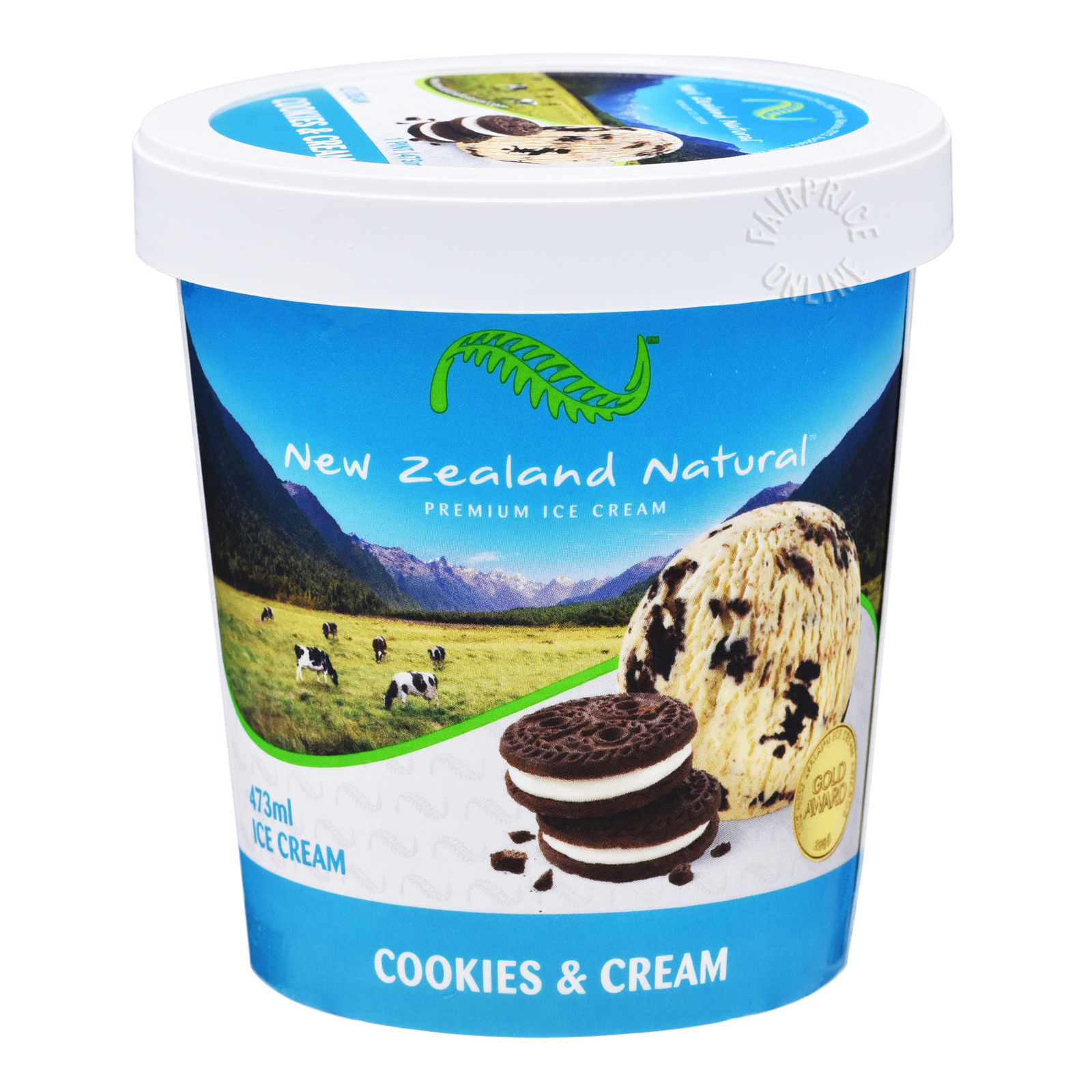New Zealand Natural Premiun Ice Cream - Cookies & Cream