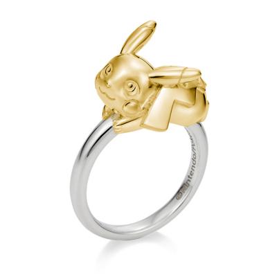 Pikachu ring silver x K18 yellow gold