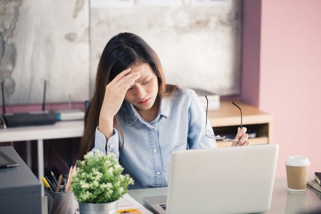 Stressed woman