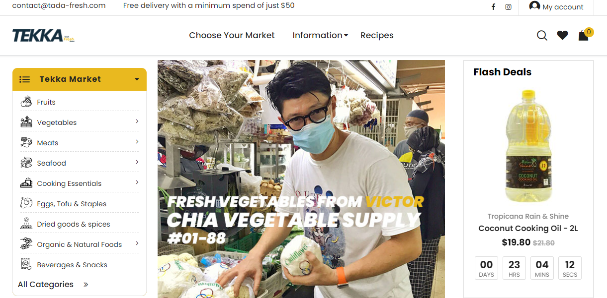 TADA Fresh Market Website