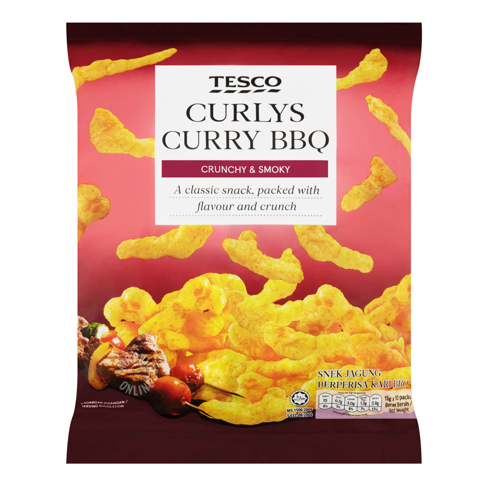 Tesco Curlys Snack - BBQ Curry (Mini Pack)