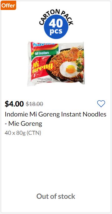 FairPrice selling Indomie Mi Goreng at $4 per carton (40s) till 31 Aug 20 - 4