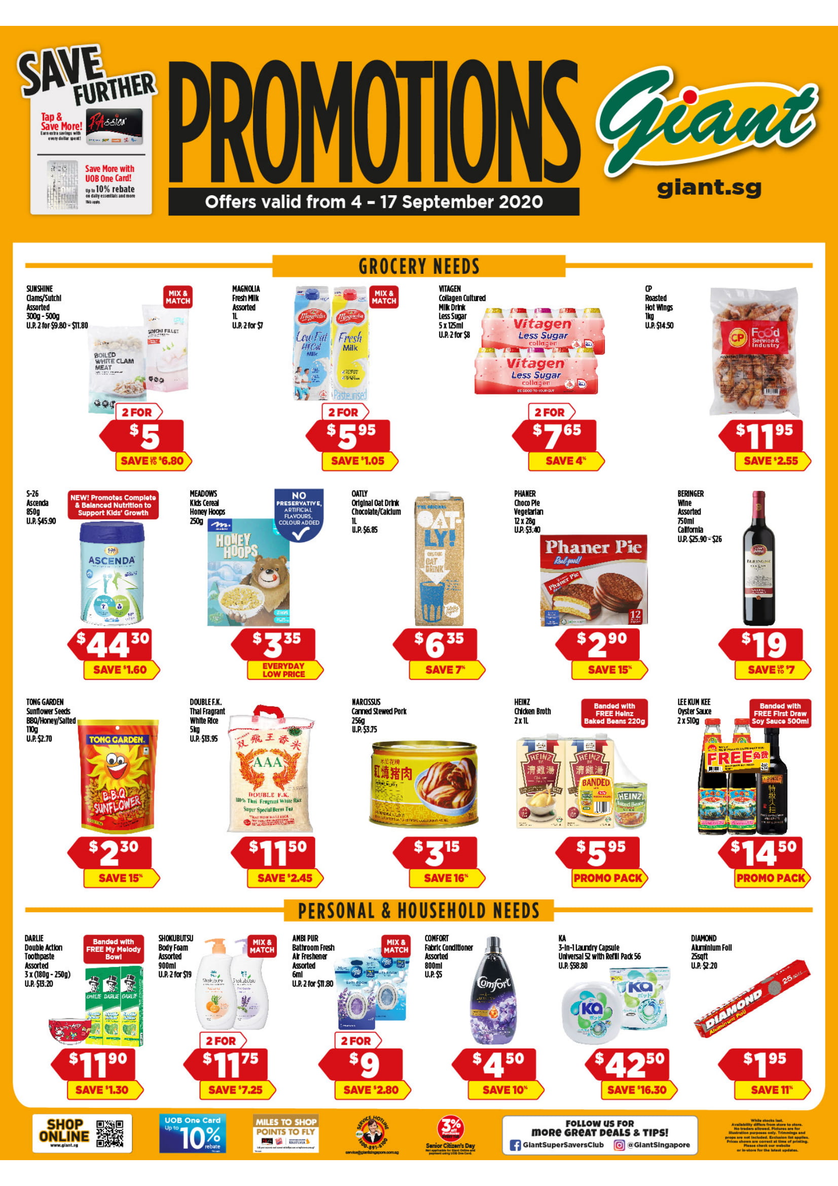 Giant promotions from 4 to 17 September