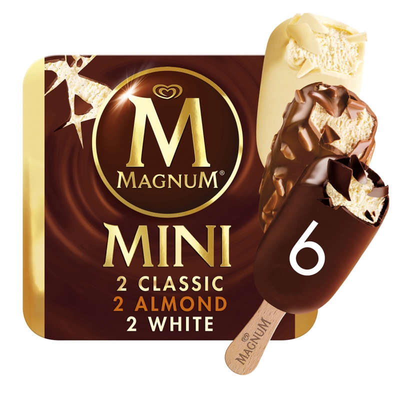 Magnum Stick Ice Cream Mini - Classic Almond & White 6sX60ml