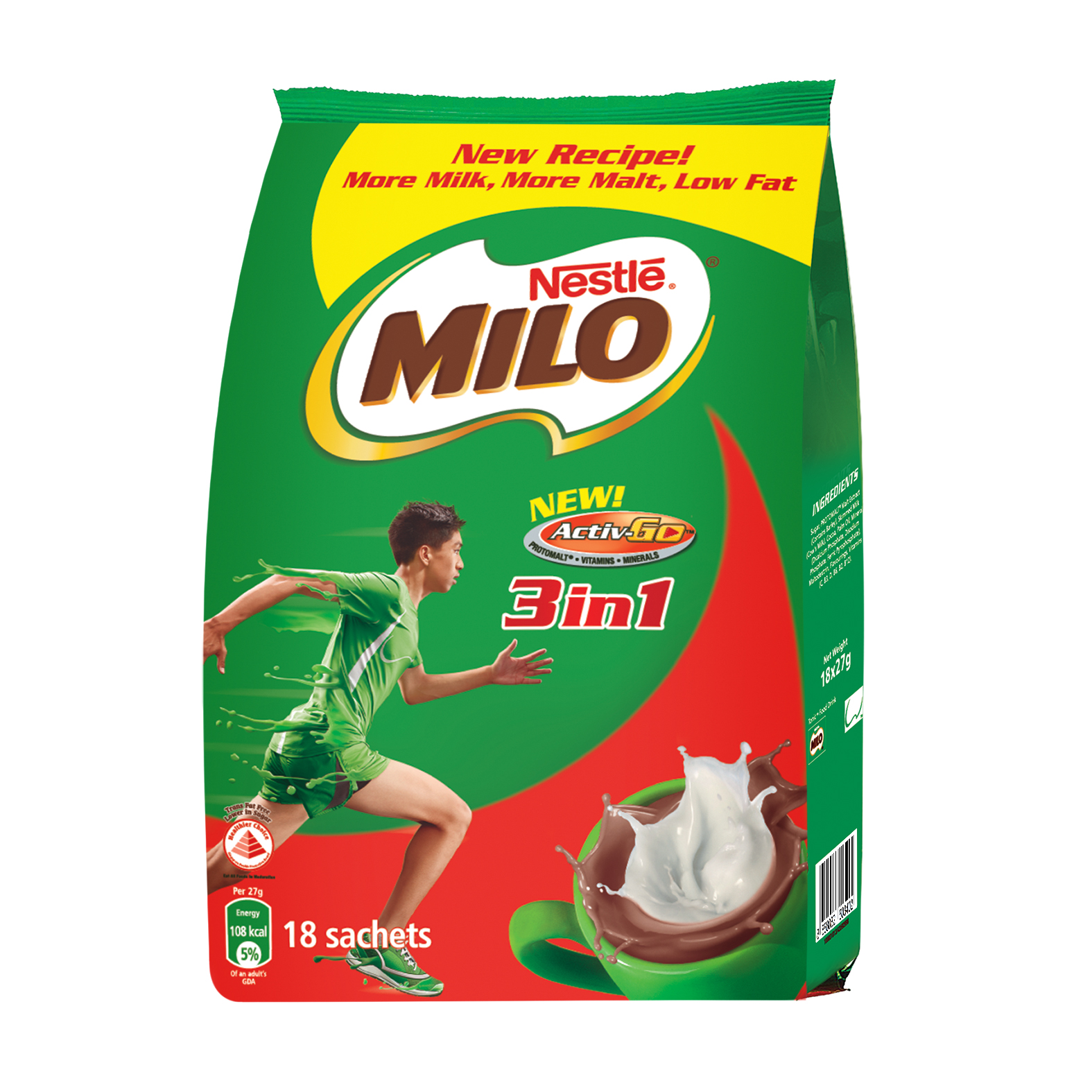 Milo Activ-Go 3-in-1 18s X 27g