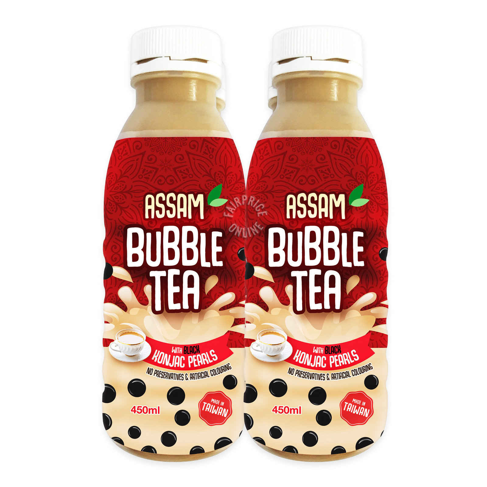 Polar Assam Bubble Tea Drink with Black Konjac Pearls