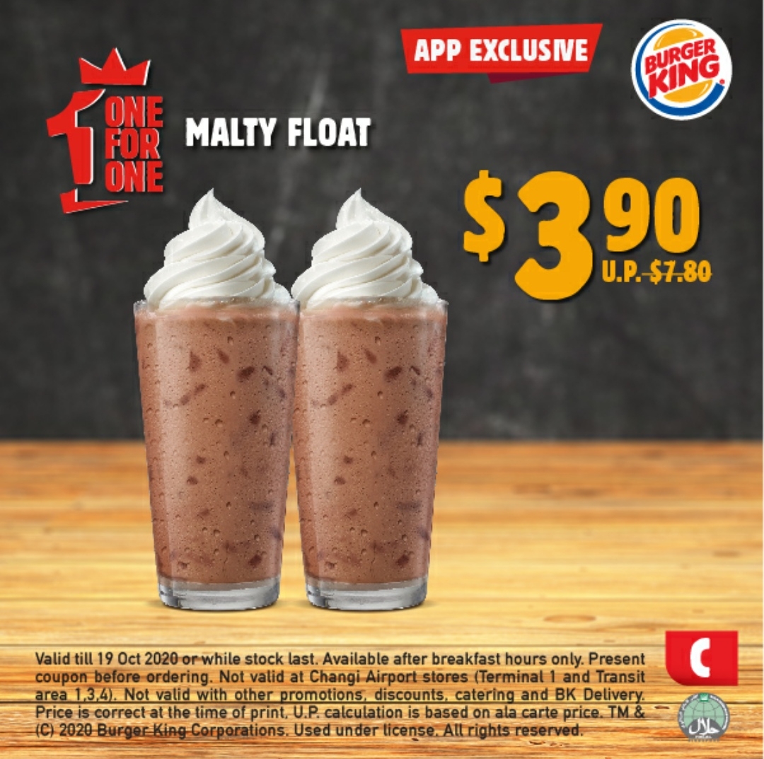 Burger King offering 1-for-1 Single Mushroom Swiss and more from 14 Sep – 19 Oct 20 - 7