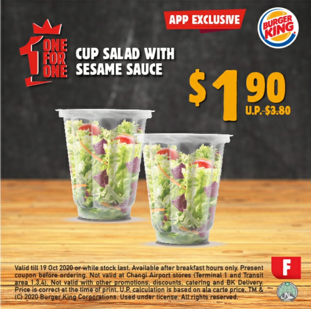 Burger King offering 1-for-1 Single Mushroom Swiss and more from 14 Sep – 19 Oct 20 - 5