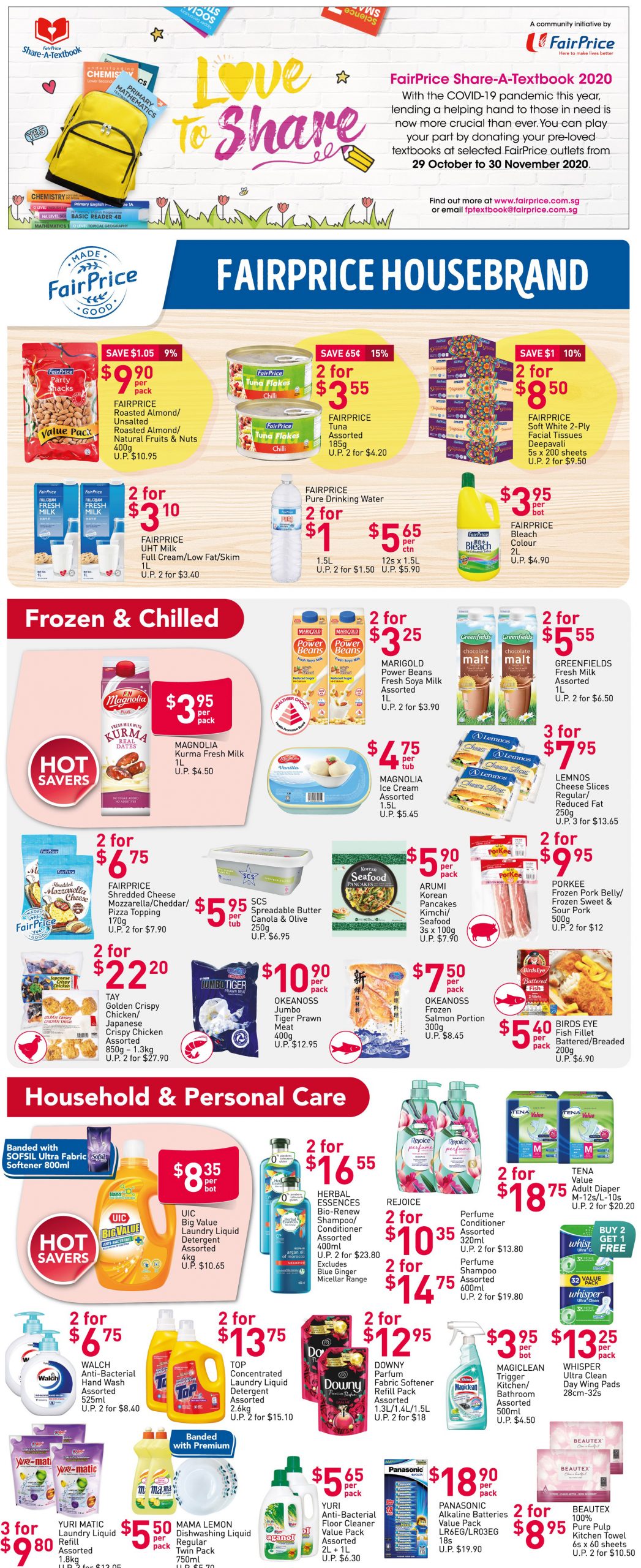 FairPrice’s weekly saver deals till 4 November 2020