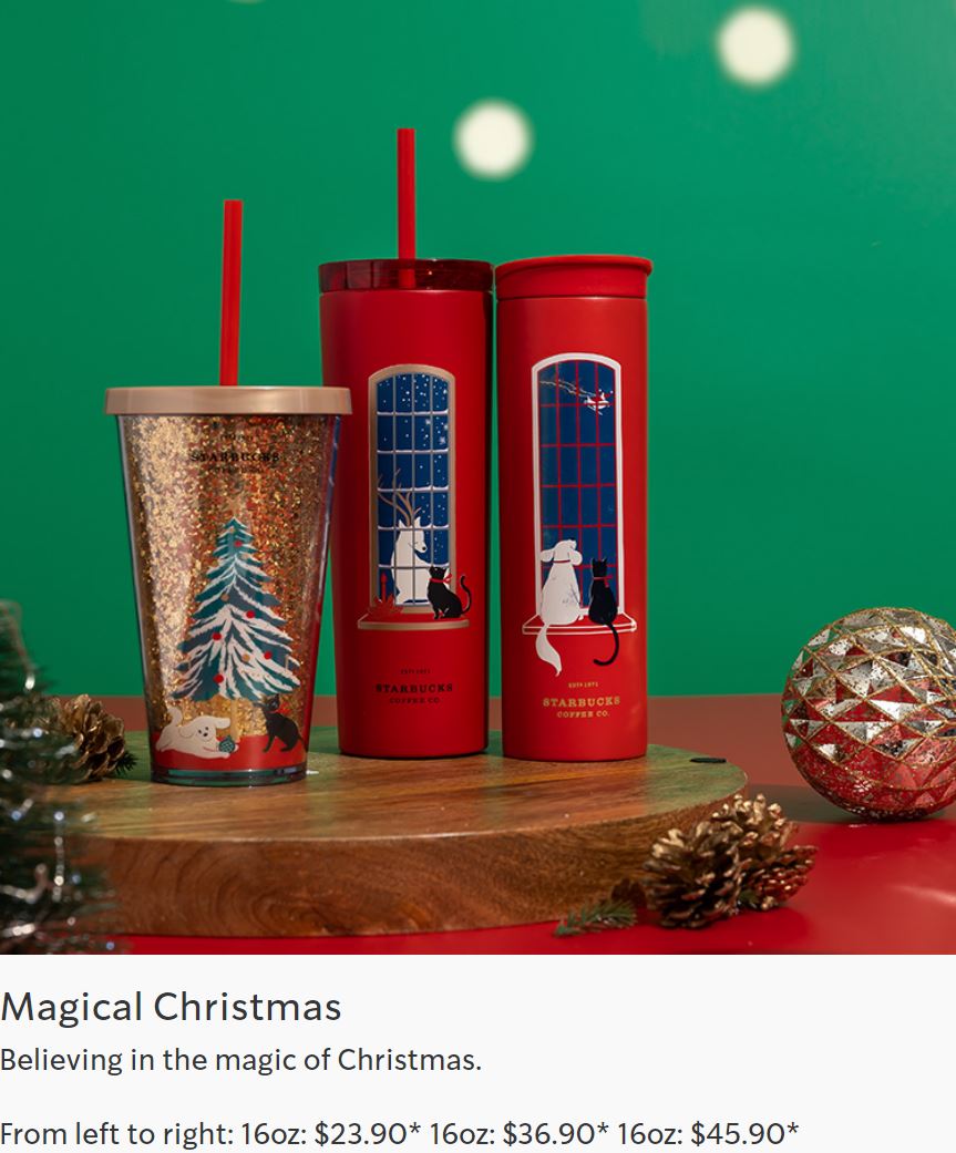 Starbucks launching new Christmas cups and tumblers from 2 November 20 - 2
