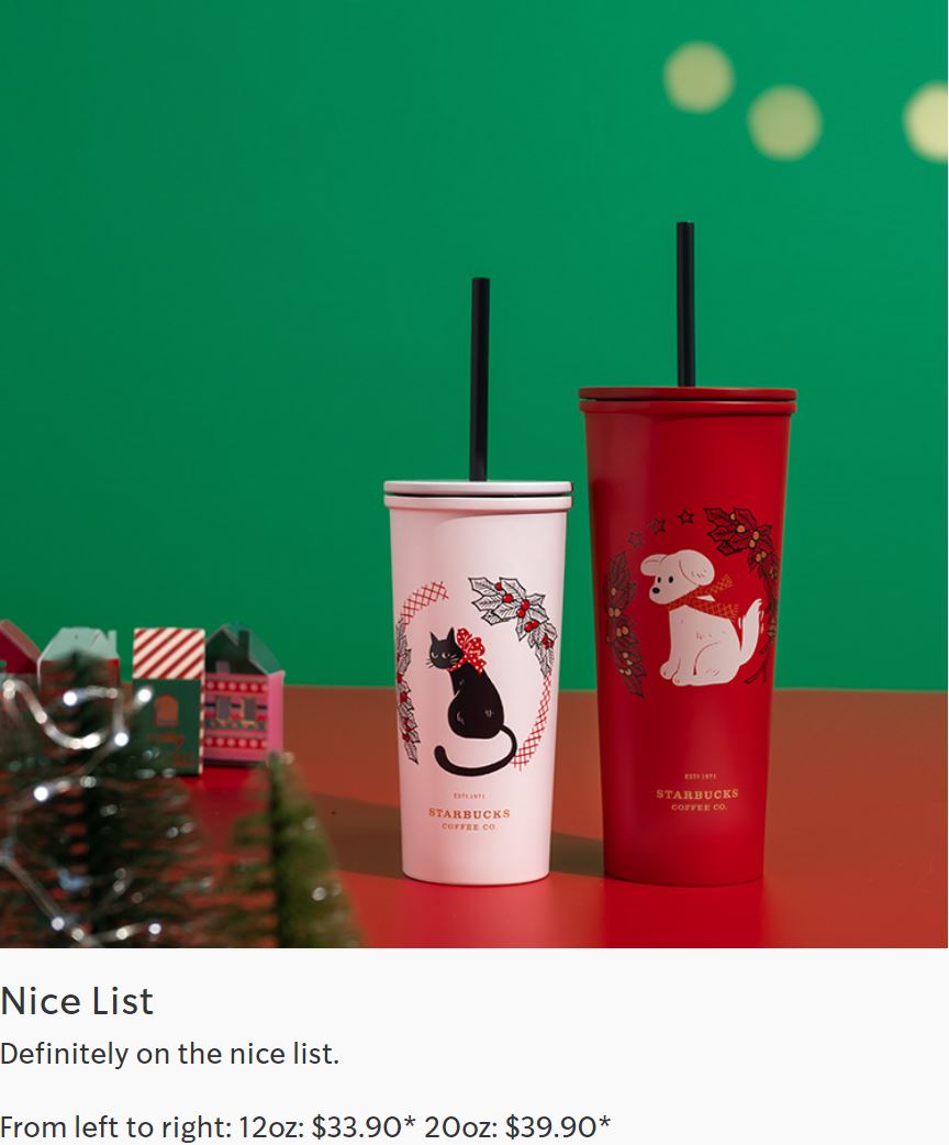 Starbucks launching new Christmas cups and tumblers from 2 November 20 - 7