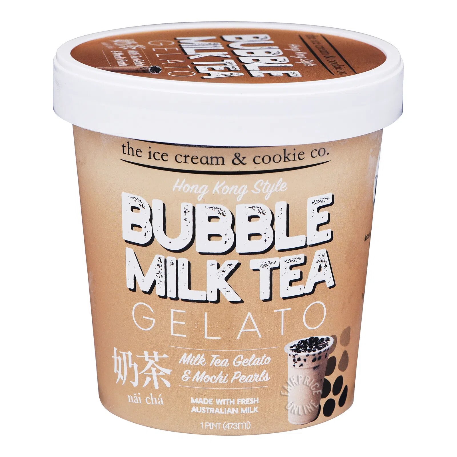 The Ice Cream & Cookie Co. Gelato Ice Cream - Bubble Milk Tea