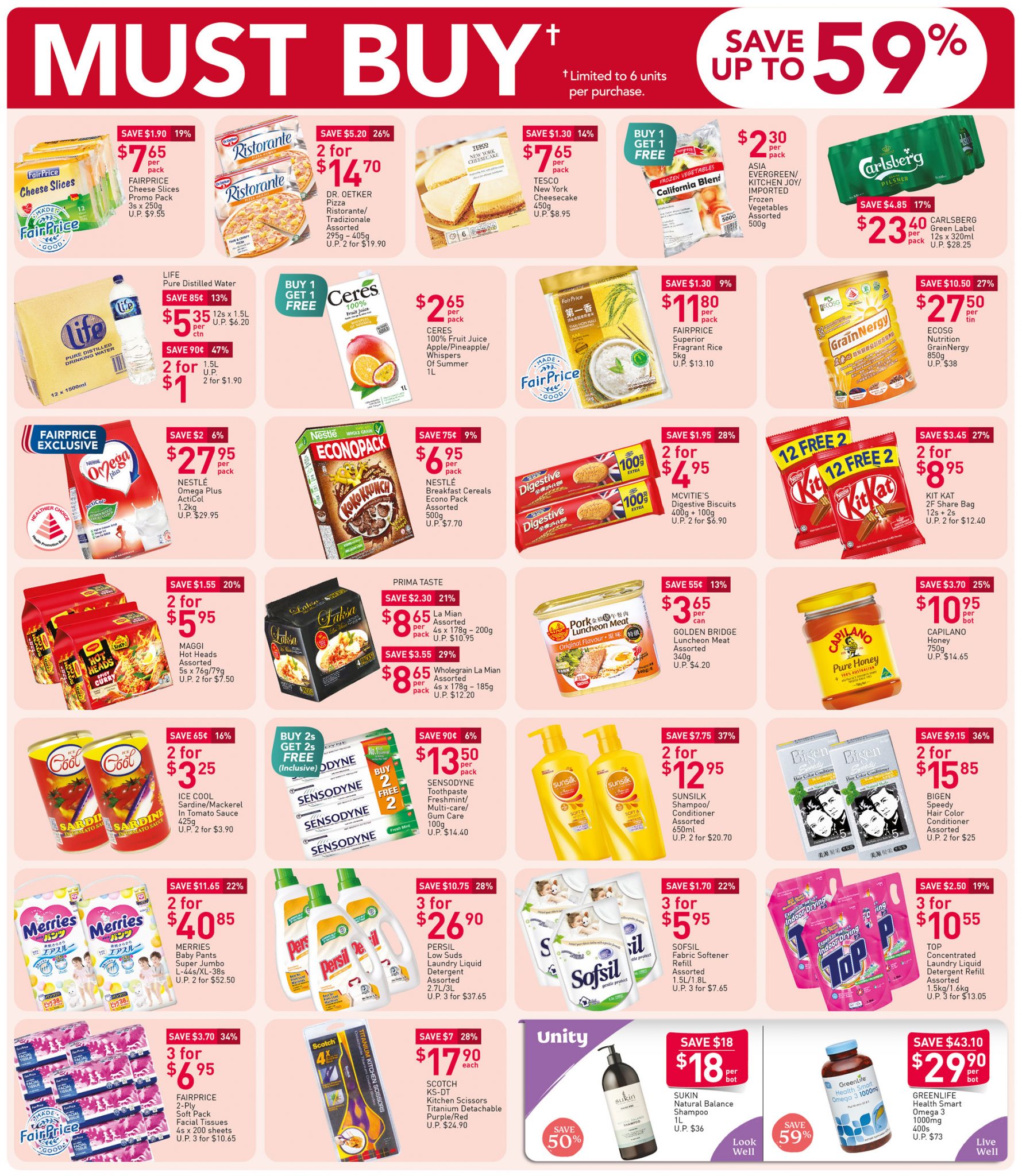 FairPrice must-buy items from now till 18 November 2020