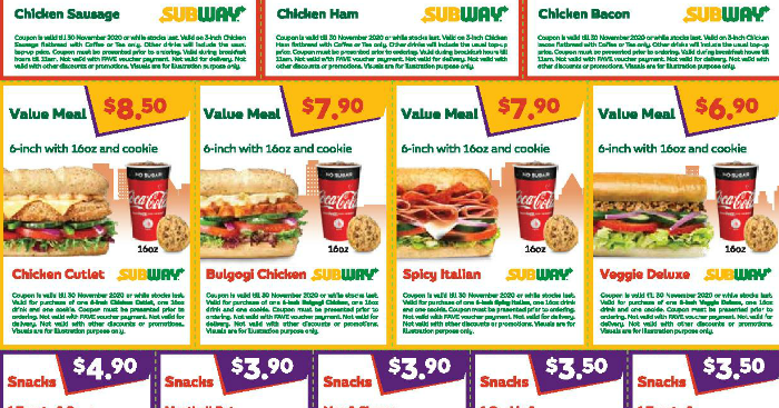 Subway Coupons - 50% OFF in December 2023