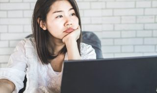 woman thinking about something