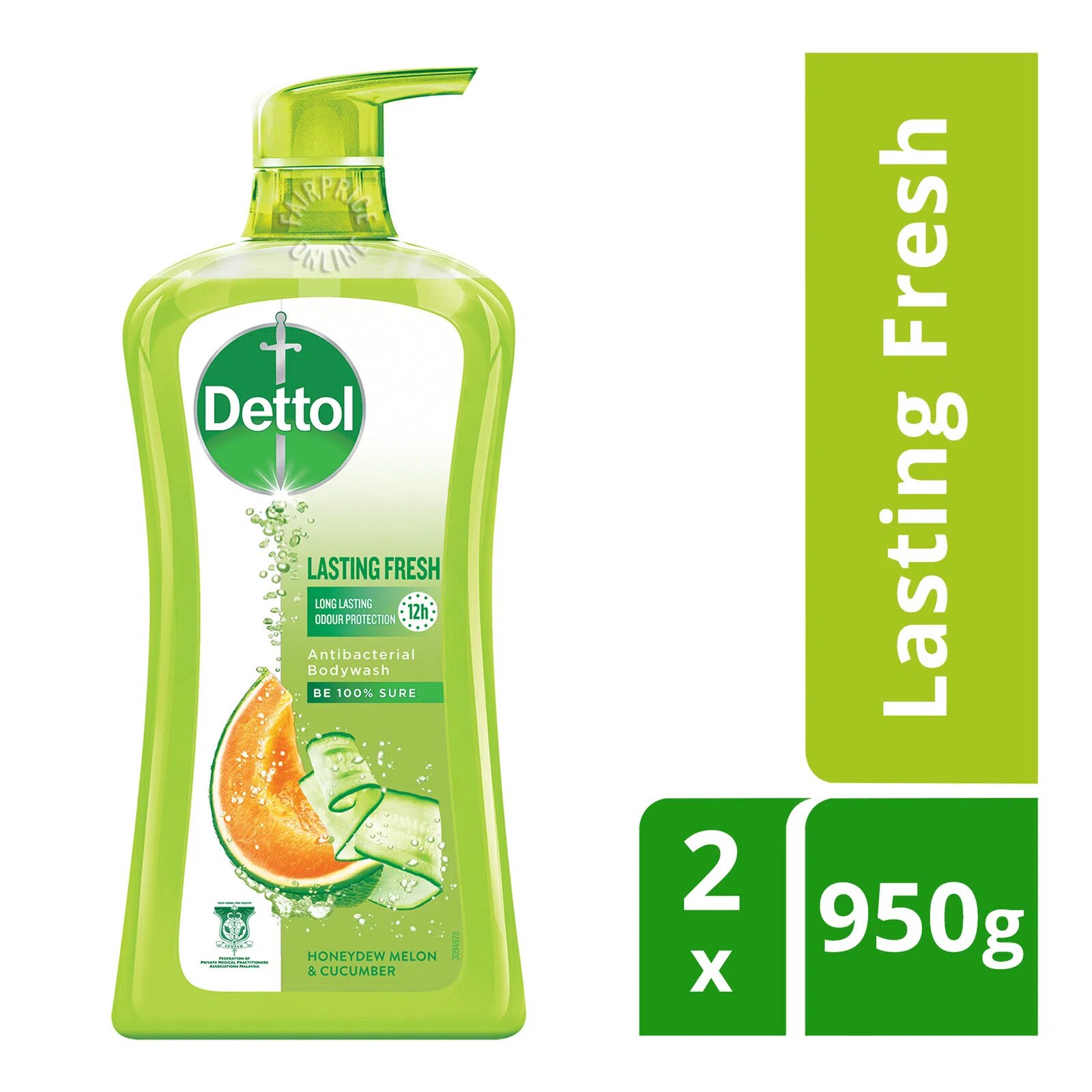 Dettol Anti-Bacterial pH-Balanced Body Wash - Lasting Fresh