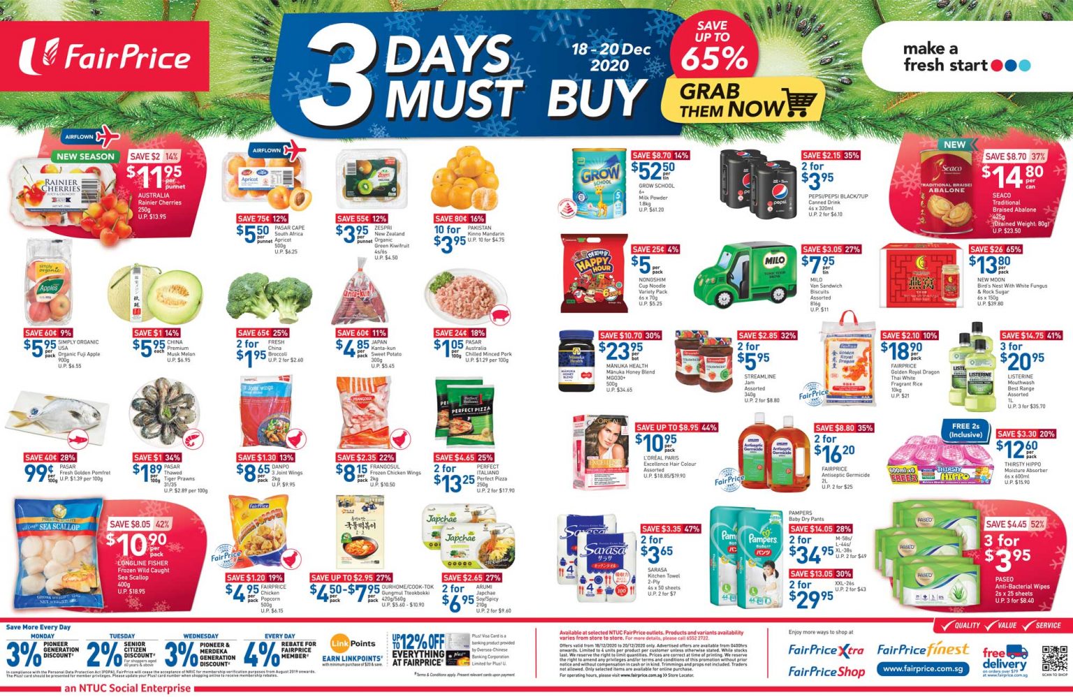 FairPrice’s 3 days must-buy items from 18 - 20 December 2020