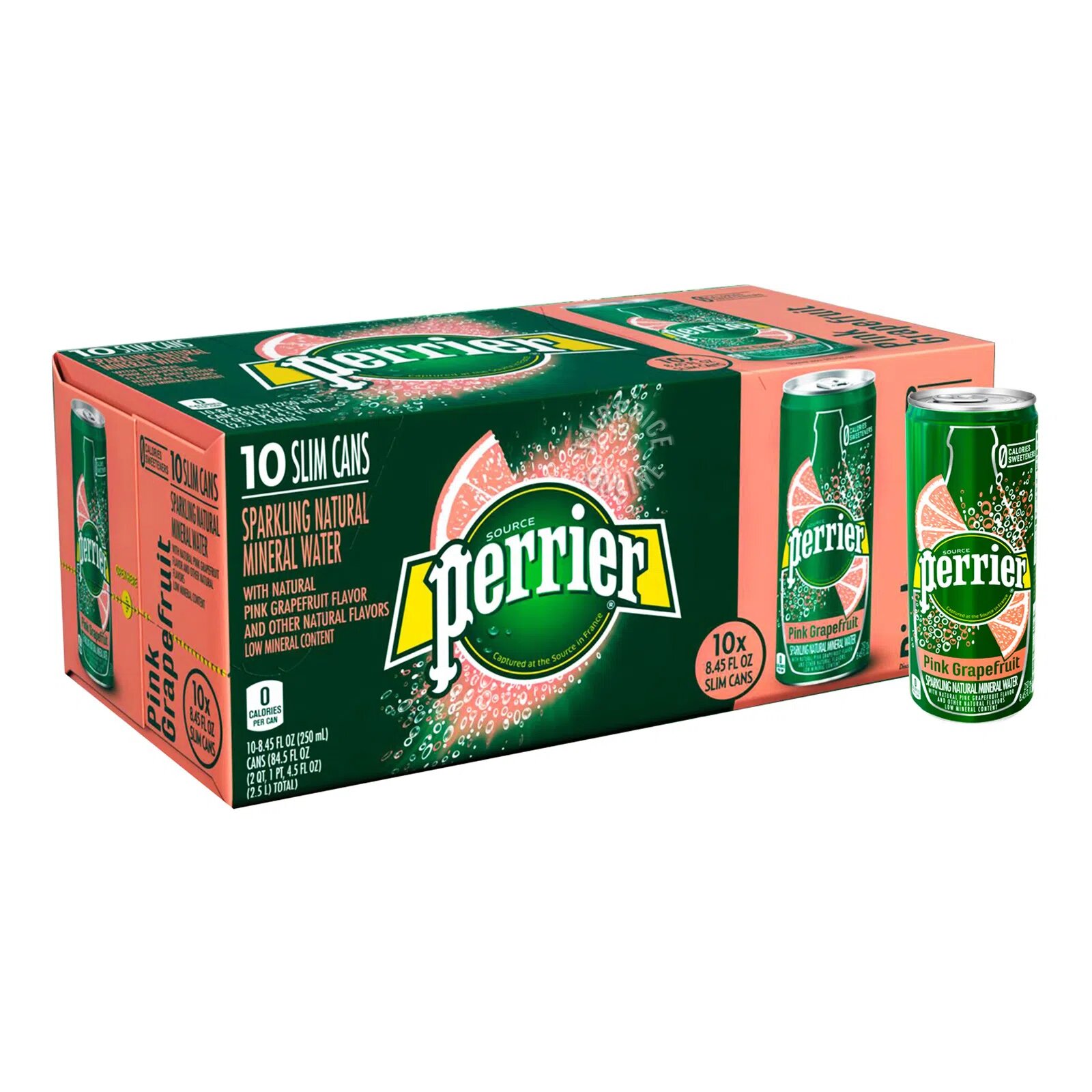 Perrier Sparkling Natural Mineral WaterCan-PinkGrapefruit