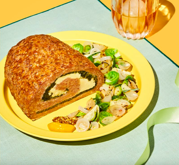 Pork Sausage Roll with Spinach & Cheese