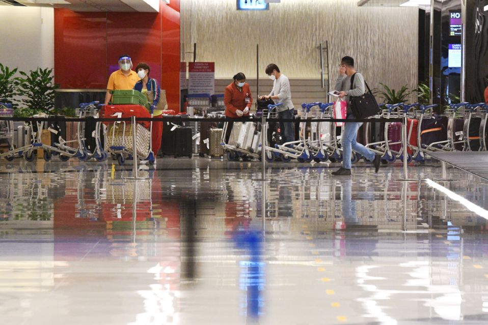 arrival hall of Singapore Changi Airport