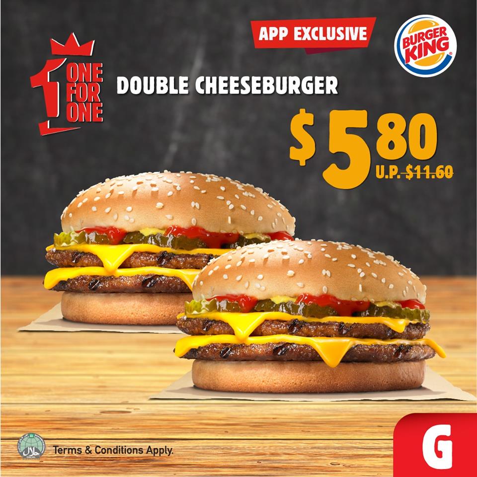 Burger King offering 1-for-1 Mushroom Swiss burgers, 1-for-1 Double Cheeseburgers and more from now till 31 Jan 2021 - 7