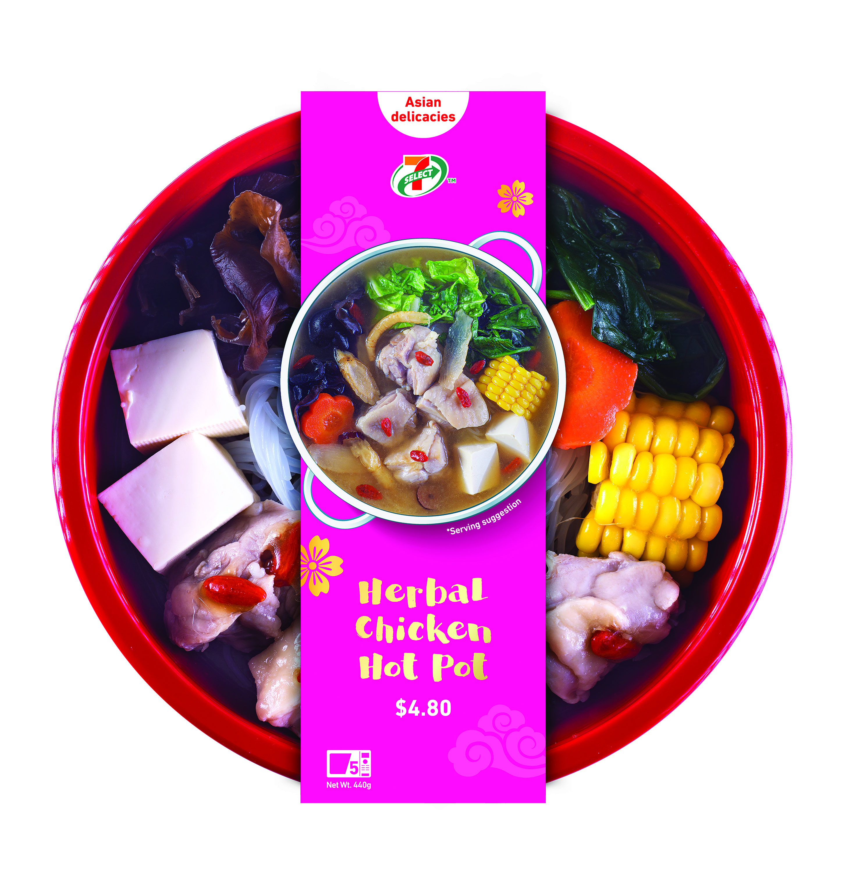 7-Eleven S’pore Launches Ready-To-Eat Personal Hot Pots, Has Mala Chicken, Tomato Seafood and Herbal Chicken - 3