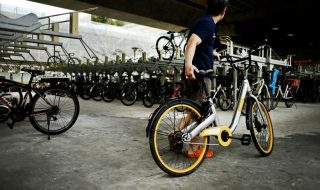 Man with an oBike