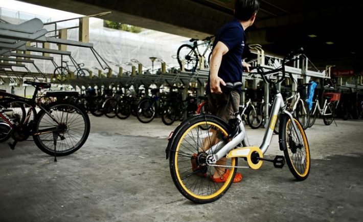 Man with an oBike