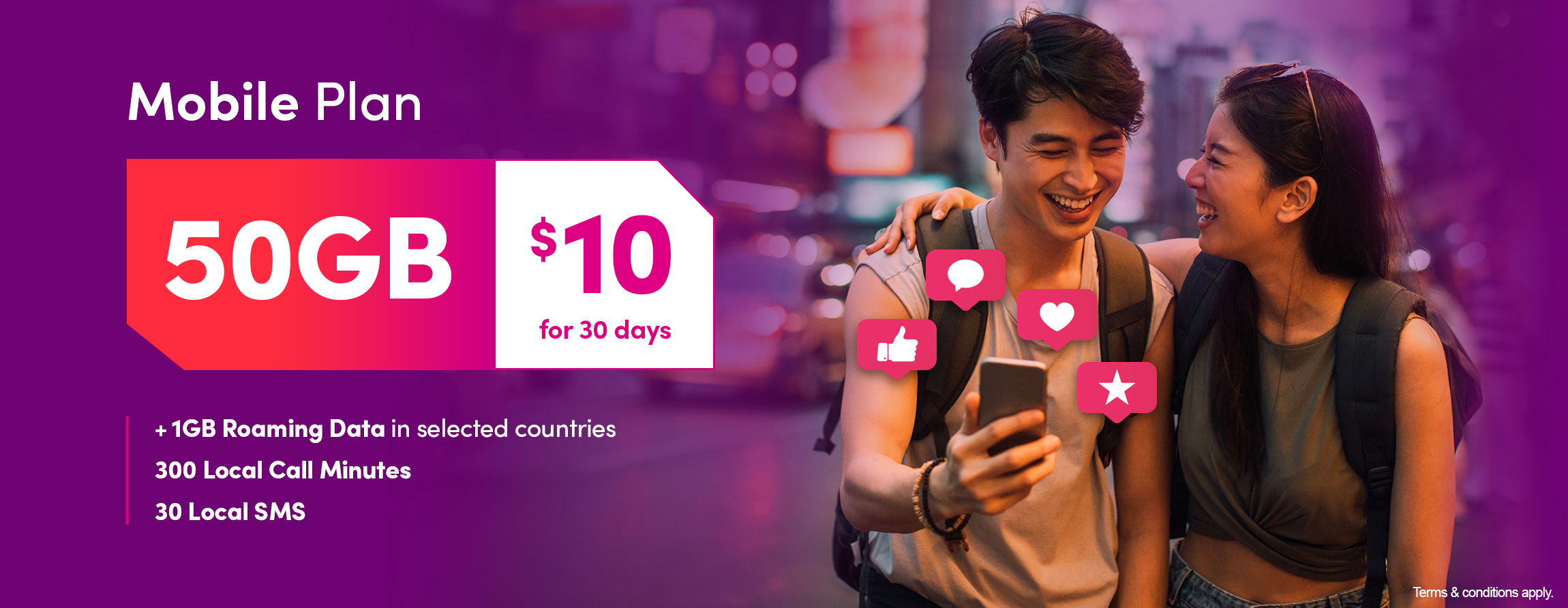 TPG Telecom $10 for 50GB SIM-only plan banner