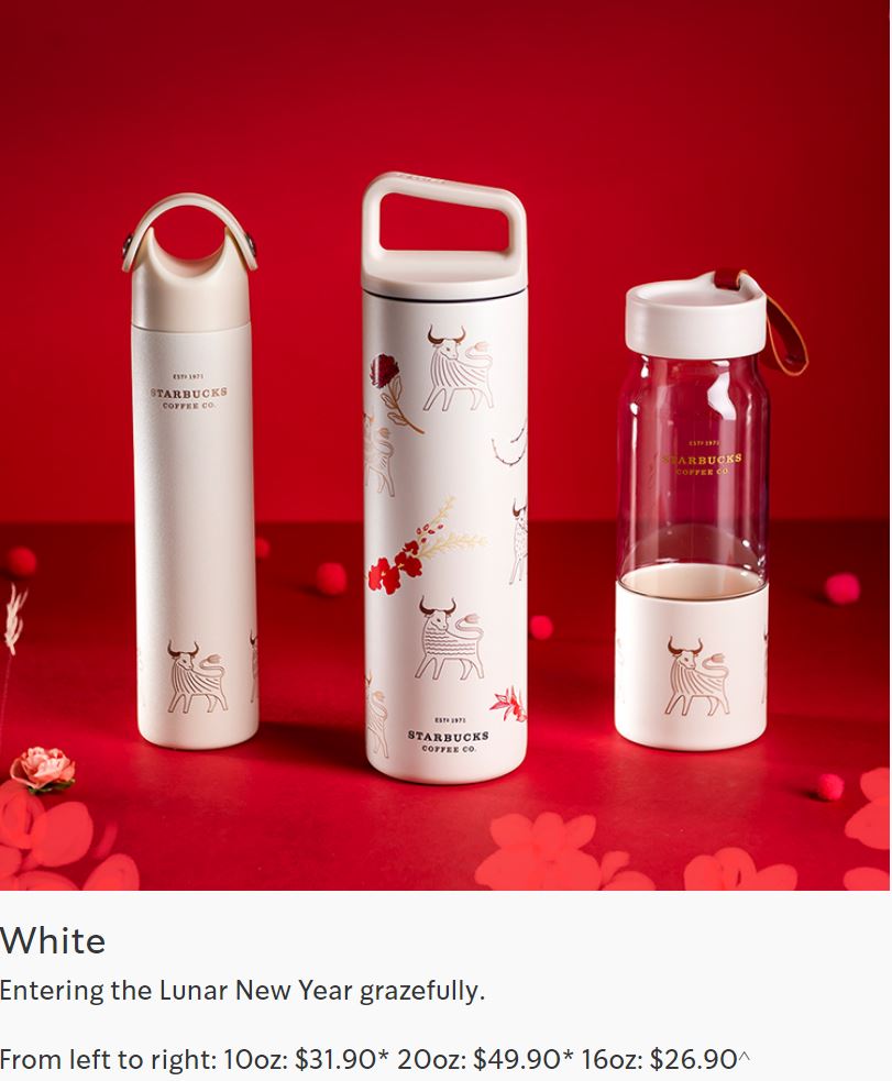 Starbucks Lunar New Year Collection will be available from 4 Jan 20 - 6