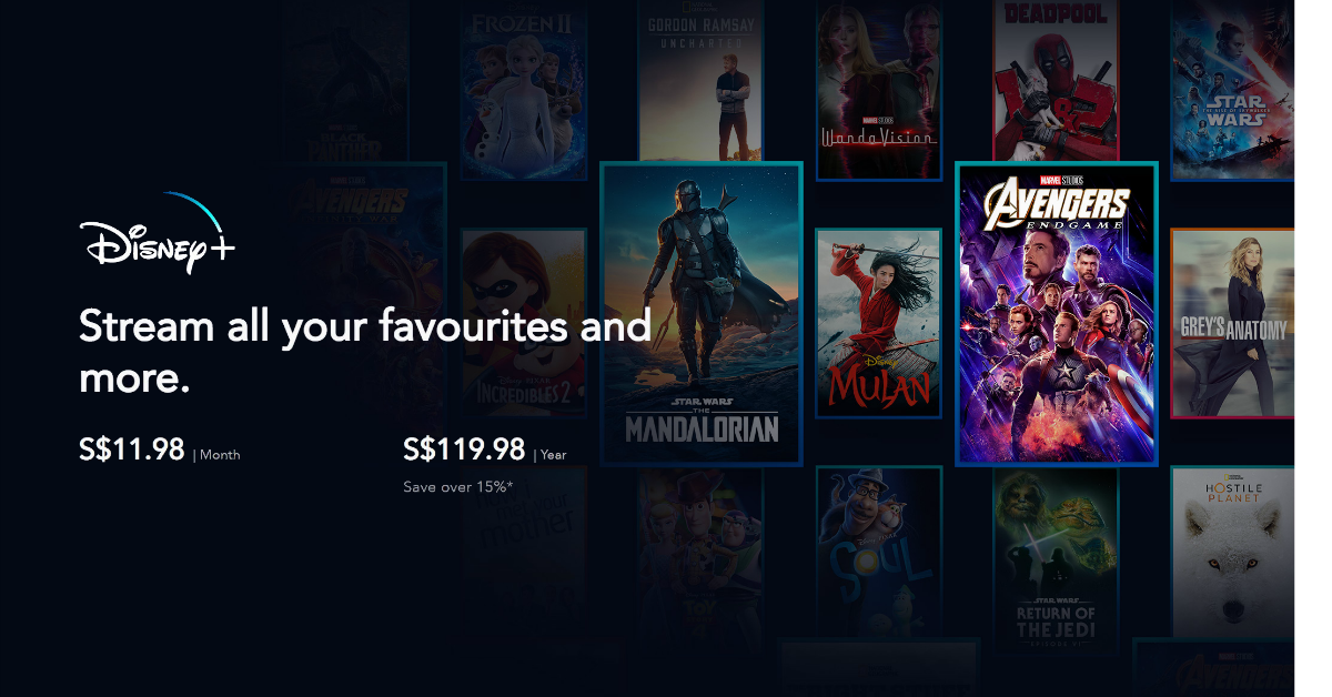 Disney+ launches in Singapore, offers over 650 films and 15,000 episodes of content for only S$11.98/month