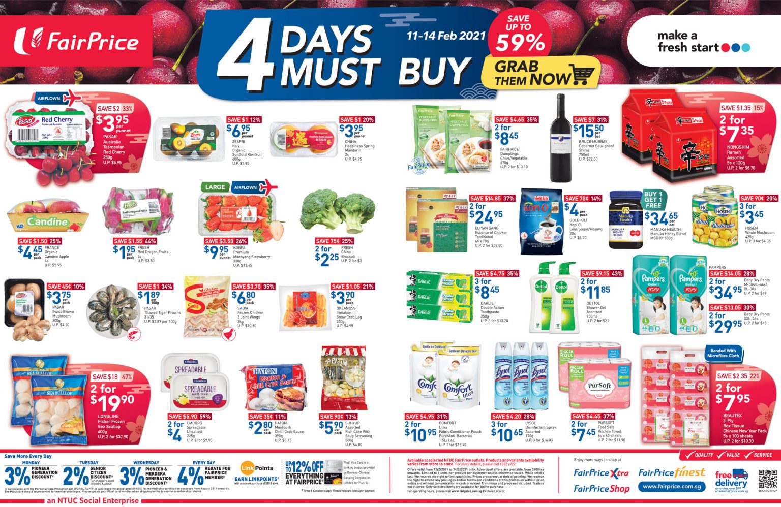 FairPrice’s 4 days must-buy items from now till 14 February 2021