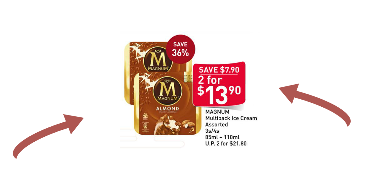 Magnum ice cream selling at 2 boxes for $13.90 (U.P. $21.80) at FairPrice and they are probably the cheapest you'll ever buy