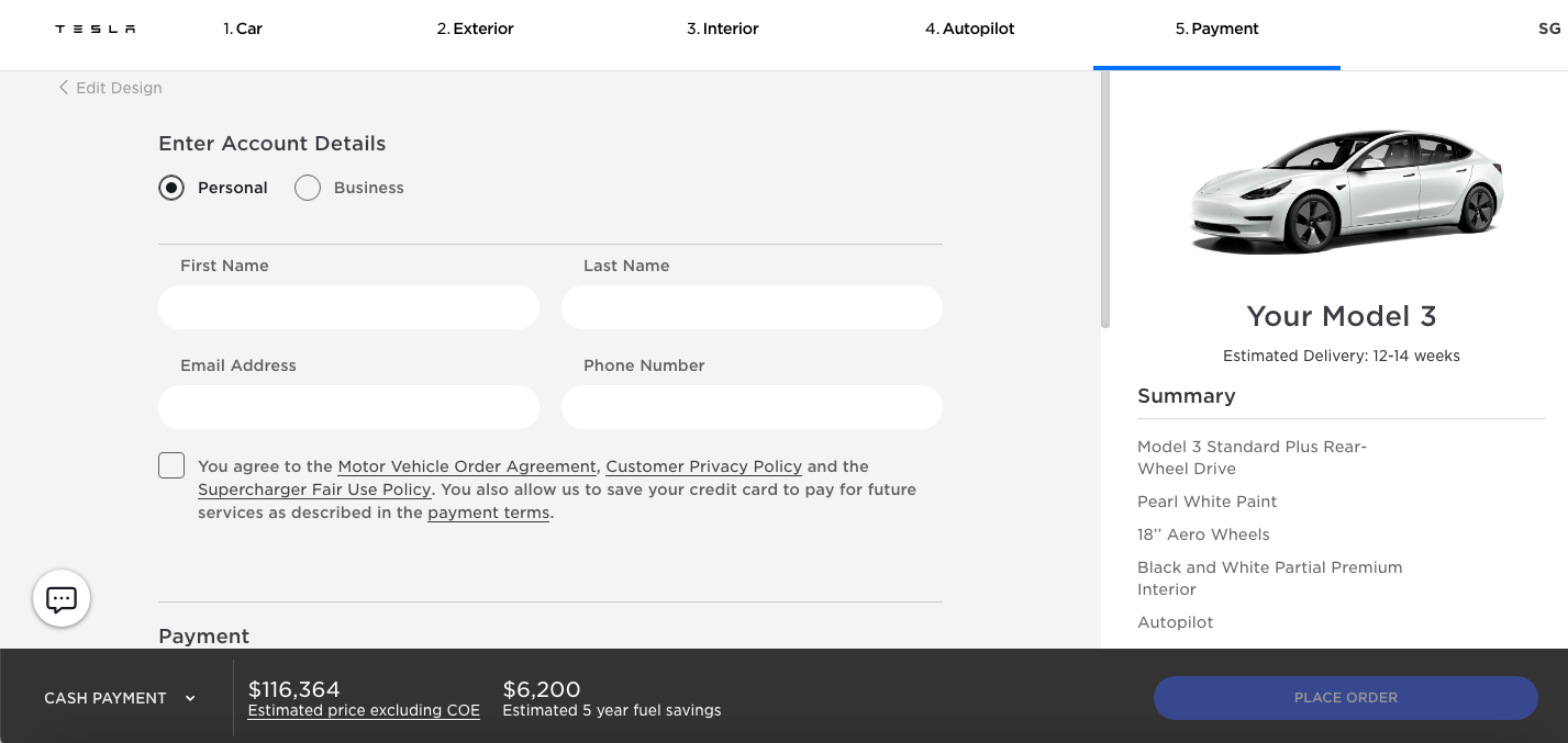 Payment page Payment page