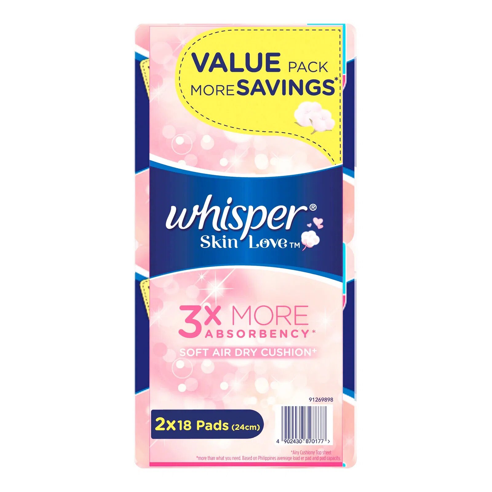 Whisper Ultra Slim Skin Love Pads - Light/Norm Day (24cm)