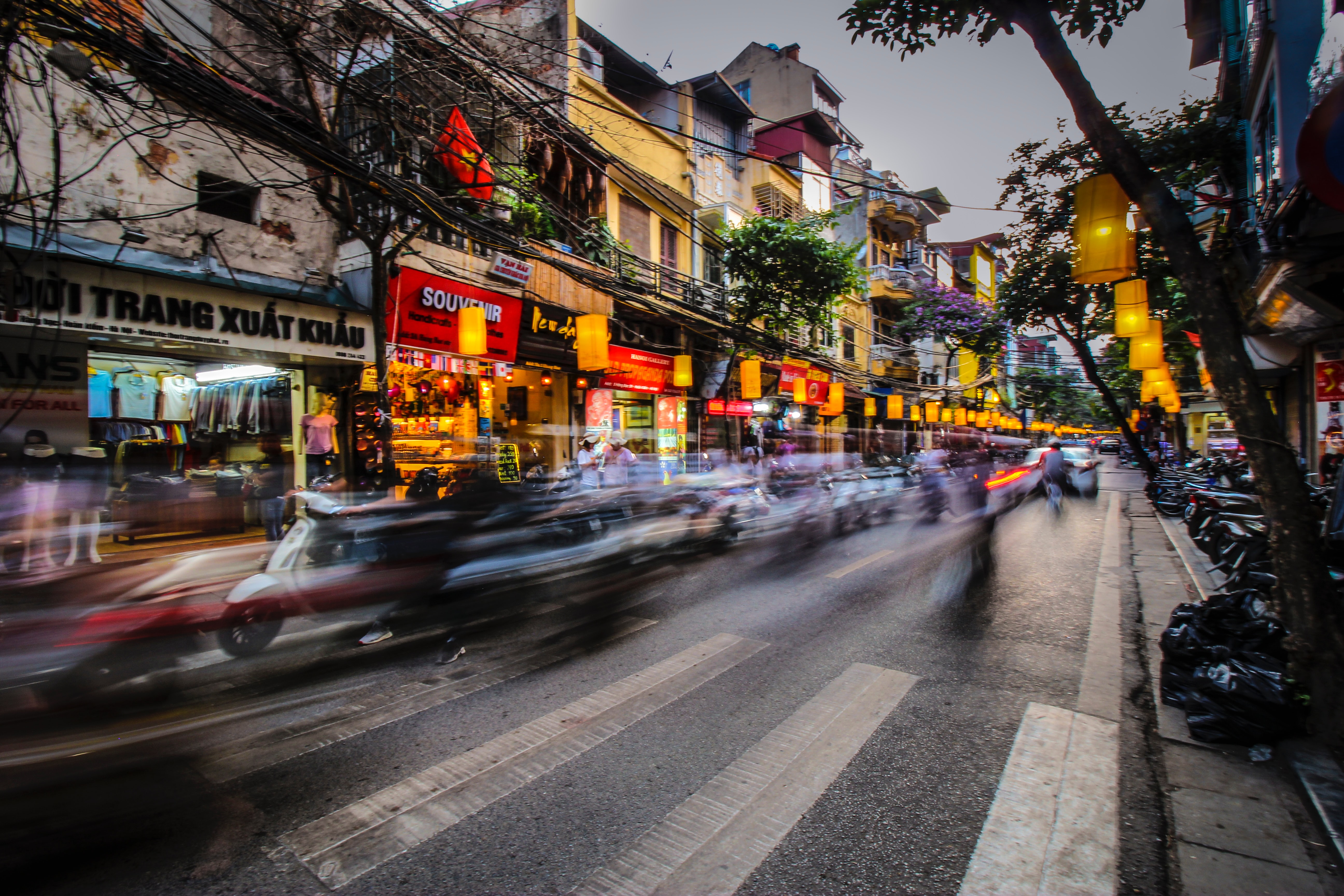 time lapse photo of Hanoi