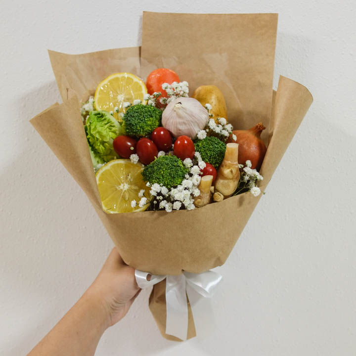 fruits and vege bouquet