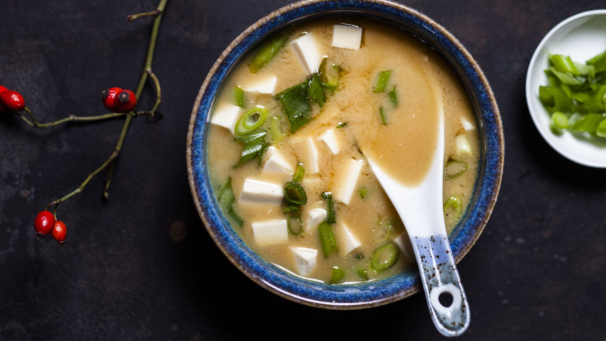miso soup with silken tofu