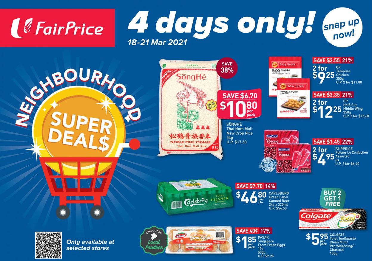 4 Days Only: Buy These Super Deals From Participating FairPrice Neighbourhood Stores From 18 - 21 March 2021