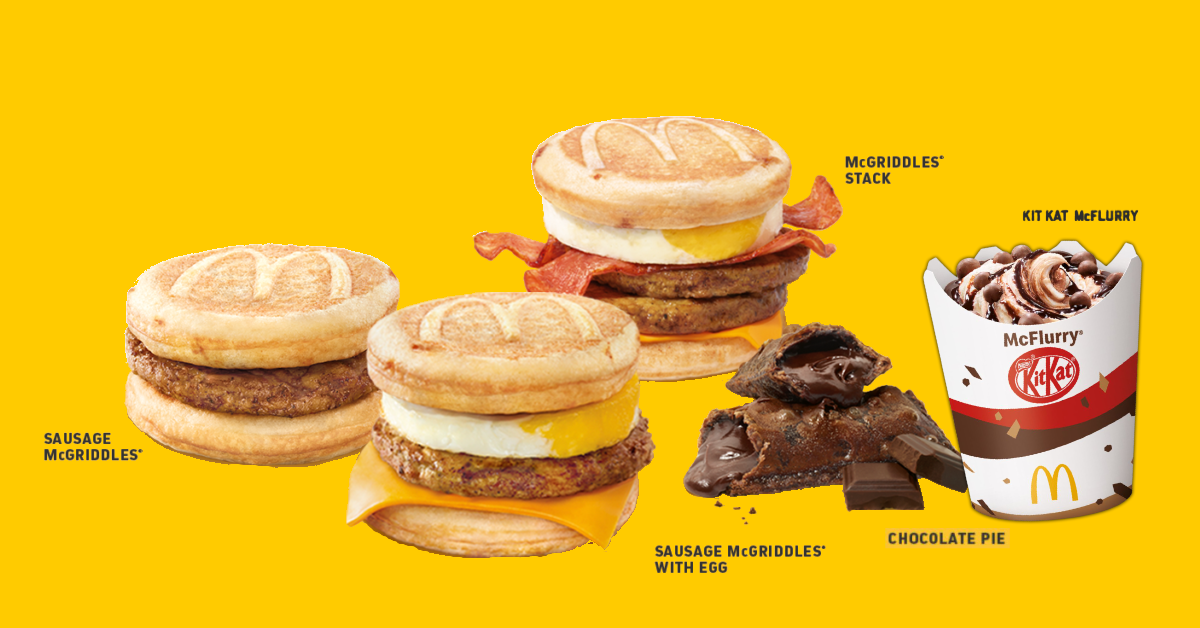 McGriddles, KitKat McFlurry and Chocolate Pie will make their return at McDonald's on 4 March 2021