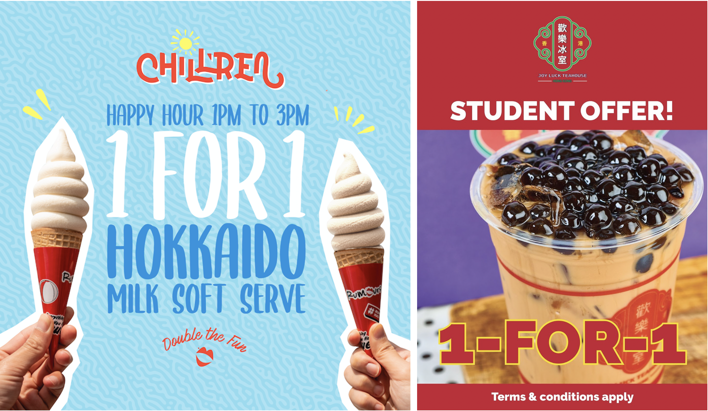 Top 12 School Holiday Promotions - FREE Waffles, 1-for-1 BBT & Hokkaido Milk Soft Serve, 50% OFF Pastas & Burgers!