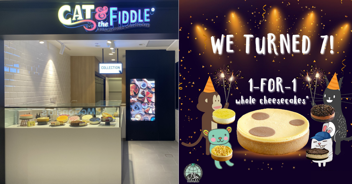 Cat & the Fiddles Cakes offering 1-for-1 Whole Cheesecakes from 22 - 23 Mar 2021