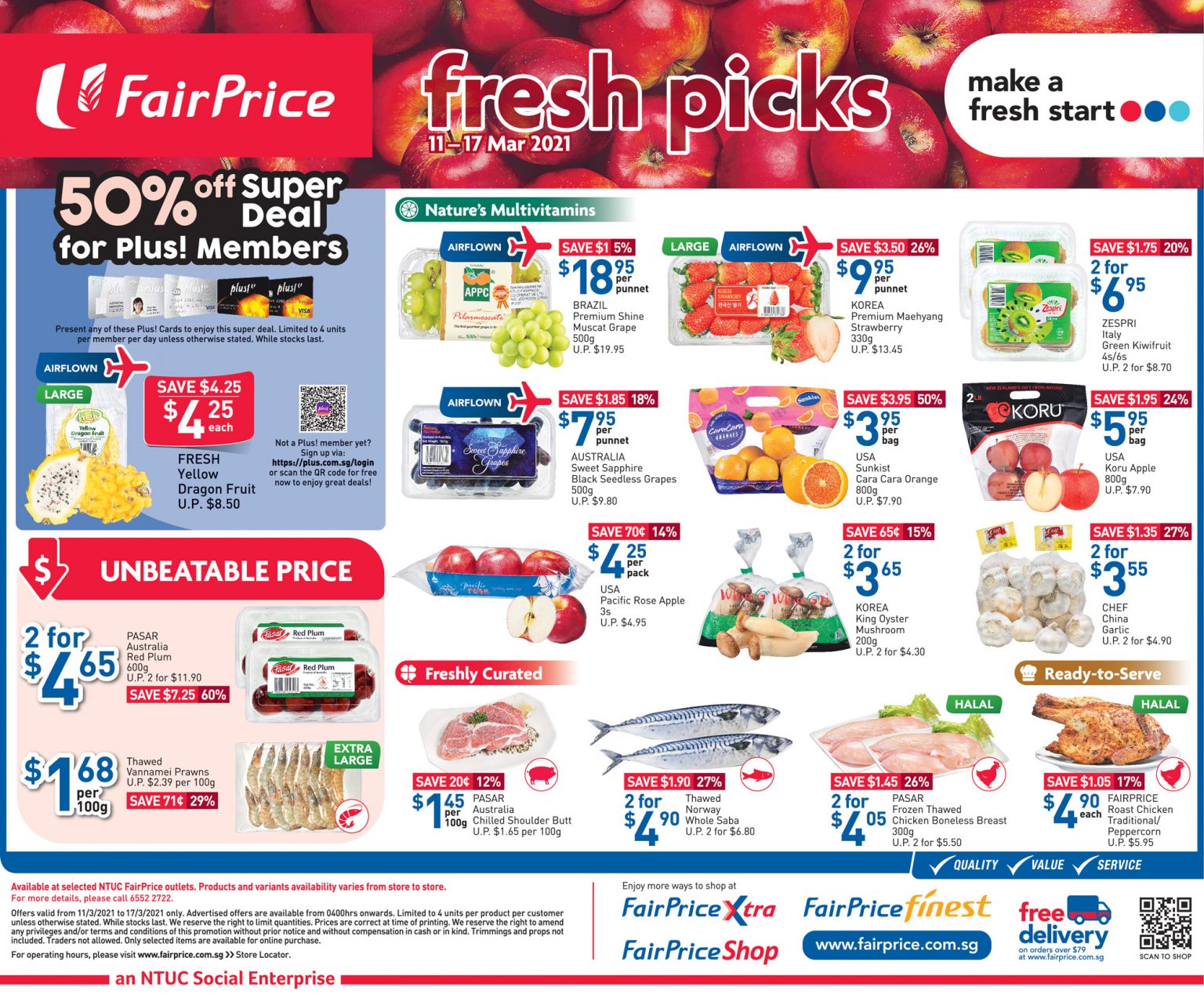 Fresh picks at FairPrice till 17 March 2021