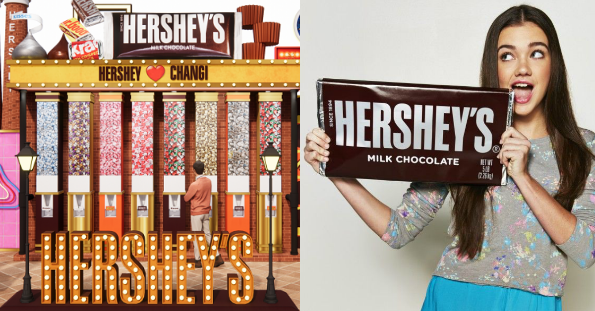 World's largest HERSHEY'S Milk Chocolate Bar, 3-metre tall HERSHEY'S Chocolate Machine and other giant HERSHEY'S installations at Changi Airport Terminal 3 from 12 Mar - 3 May 21