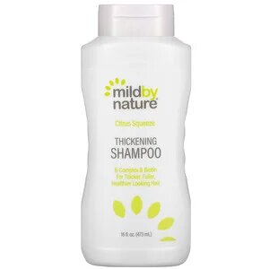 Mild By Nature, Thickening B-Complex + Biotin Shampoo by Madre Labs, No Sulfates, Citrus Squeeze, 16 fl oz (473 ml)