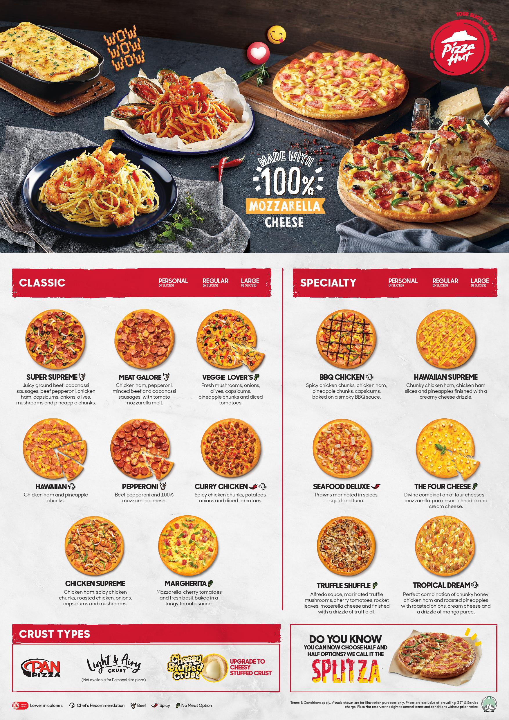 Pizza Hut Menu Printable