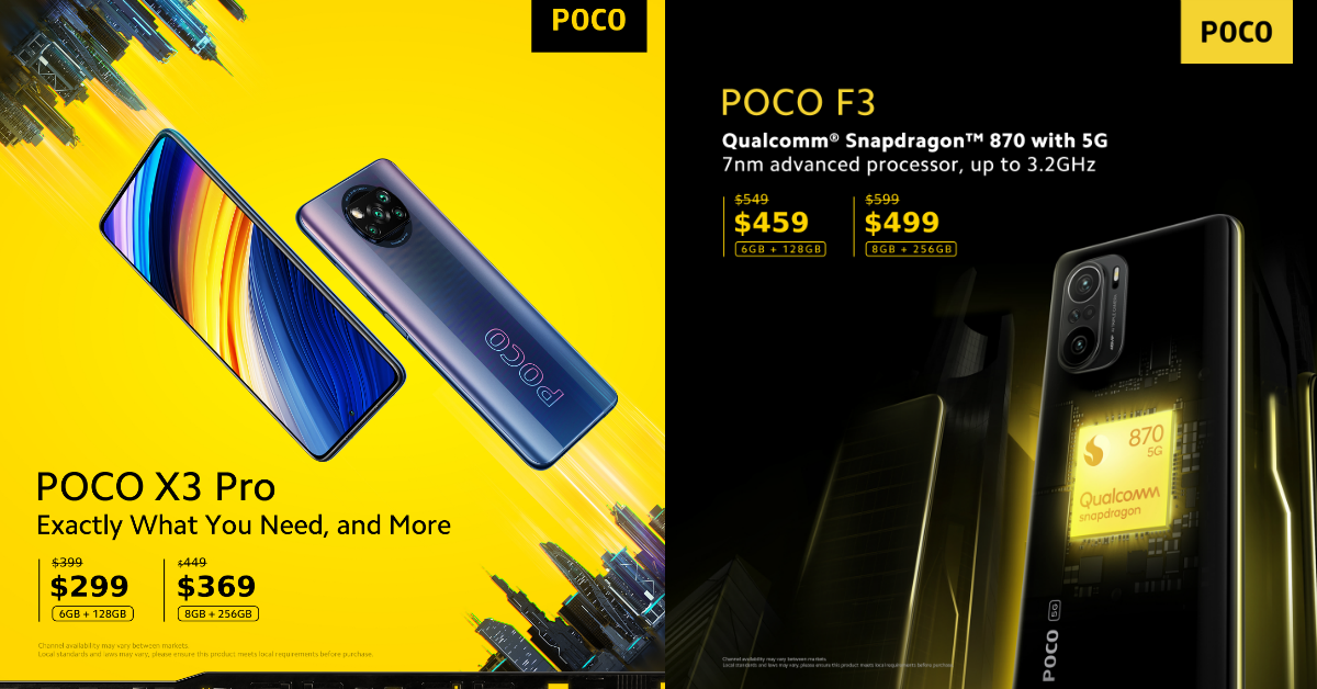 Get the latest Xiaomi POCO X3 Pro and POCO F3 during the Shopee Mega Online Tech Show happening from now till 28 March 2021