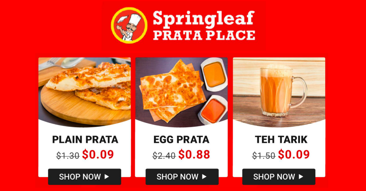$0.09 Prata and Teh Tarik at Springleaf Prata Place