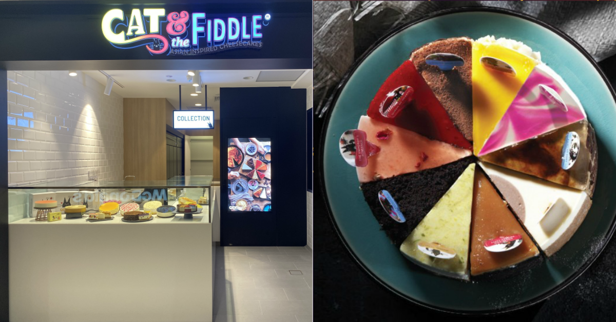 Cat & the Fiddle offering Buy-3-Get-3-Free slices of cheesecake at The Centrepoint from 19 - 21 Apr 2021