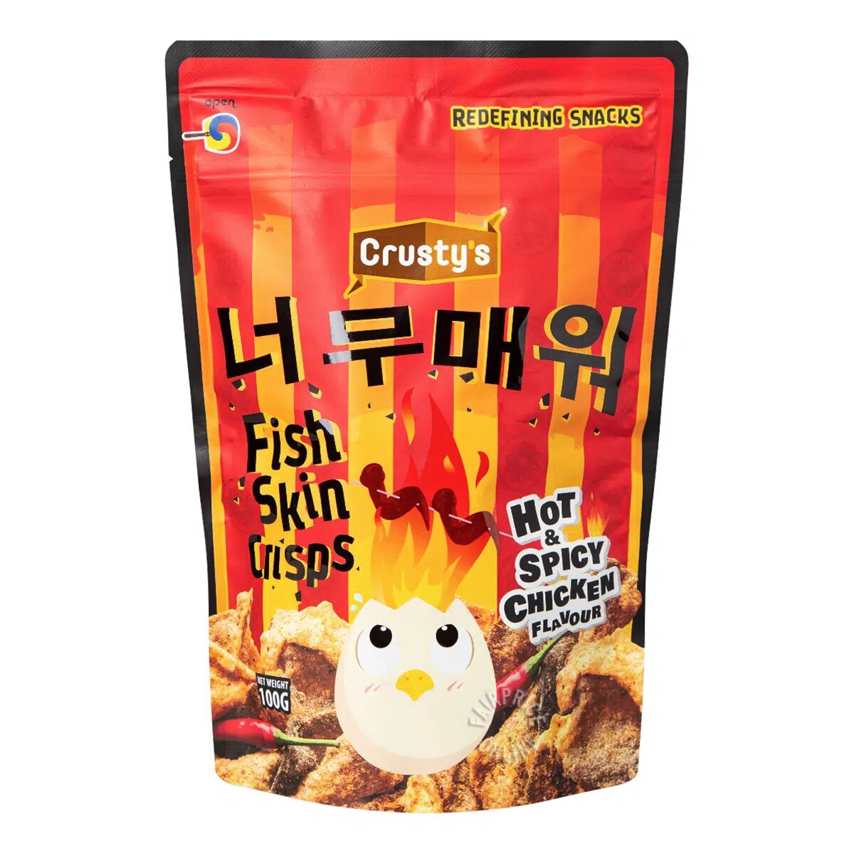 Crusty's Fish Skin Crisps - Hot & Spicy Chicken